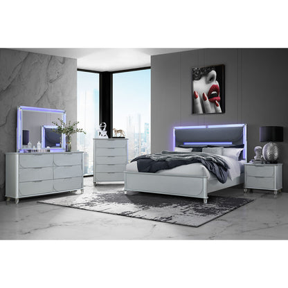 Laura - Chest And Bun Feet - Silver Global Furniture USA