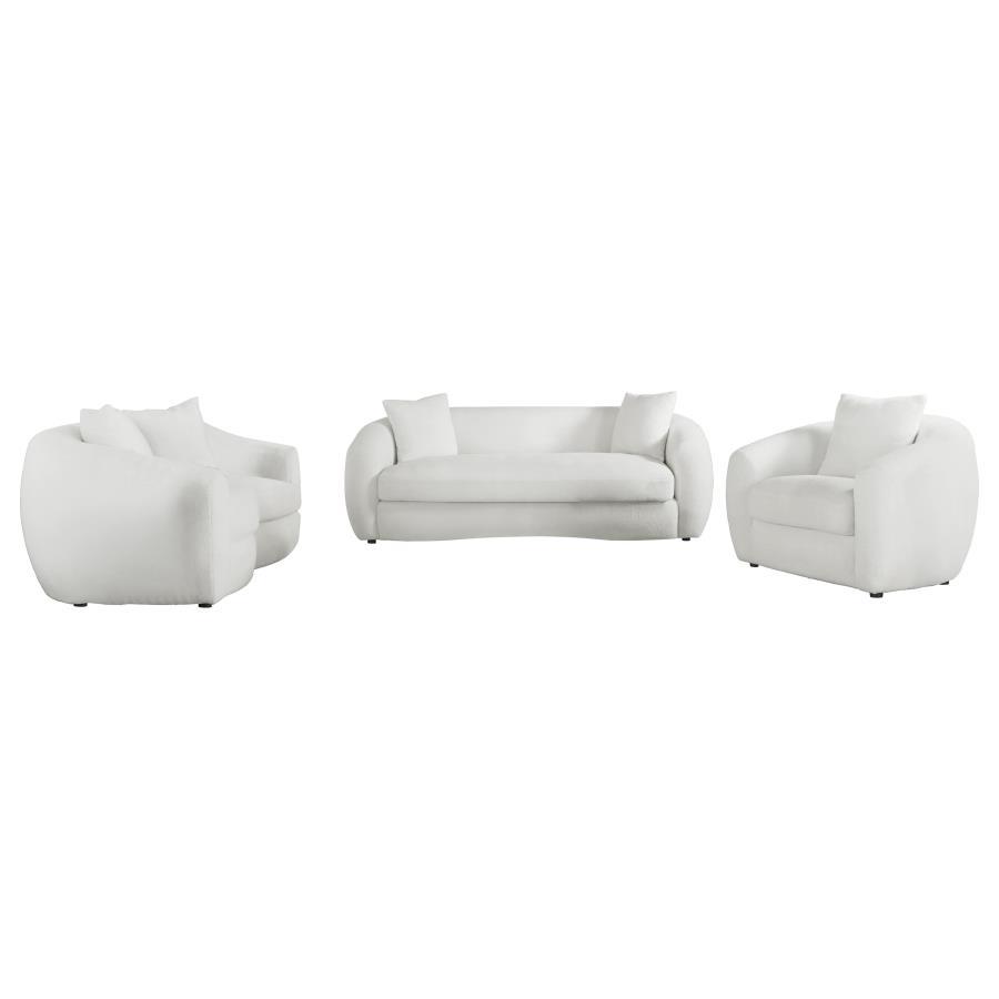 Isabella - Faux Sheepskin Upholstered Sofa Set CoasterElevations