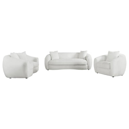 Isabella - Faux Sheepskin Upholstered Sofa Set CoasterElevations