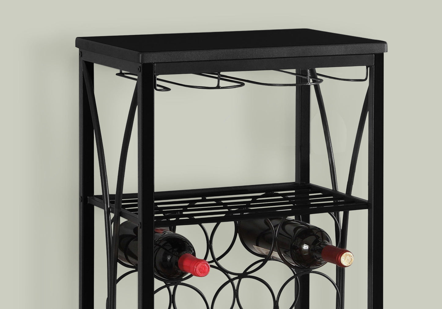 Home Bar, Wine Rack, Transitional - Black 8th Street