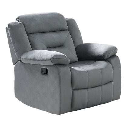 Modern Manual Recliner With Padded Seat And Pillow Arms Home Essentials