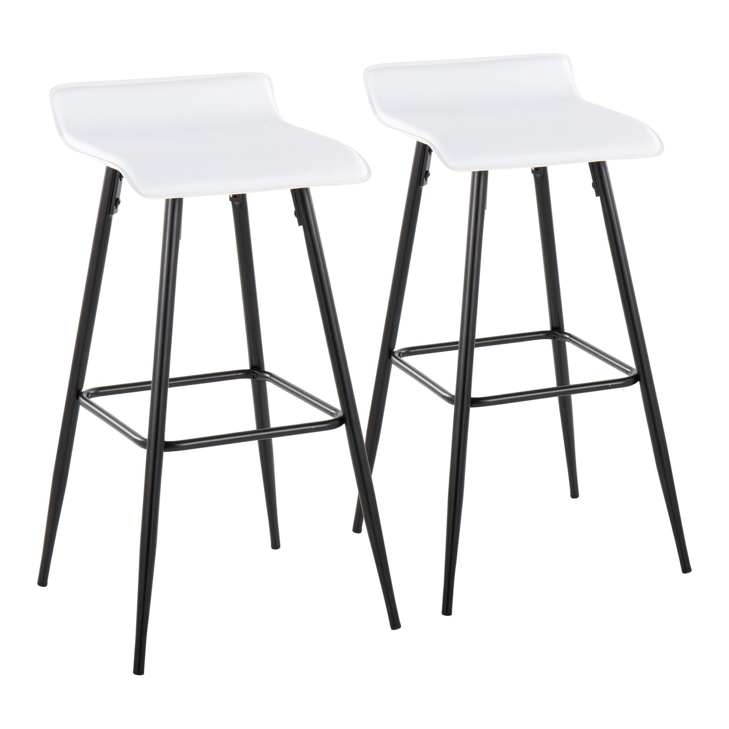 Ale - Contemporary Fixed-Height Bar Stool (Set of 2) Lumi Source