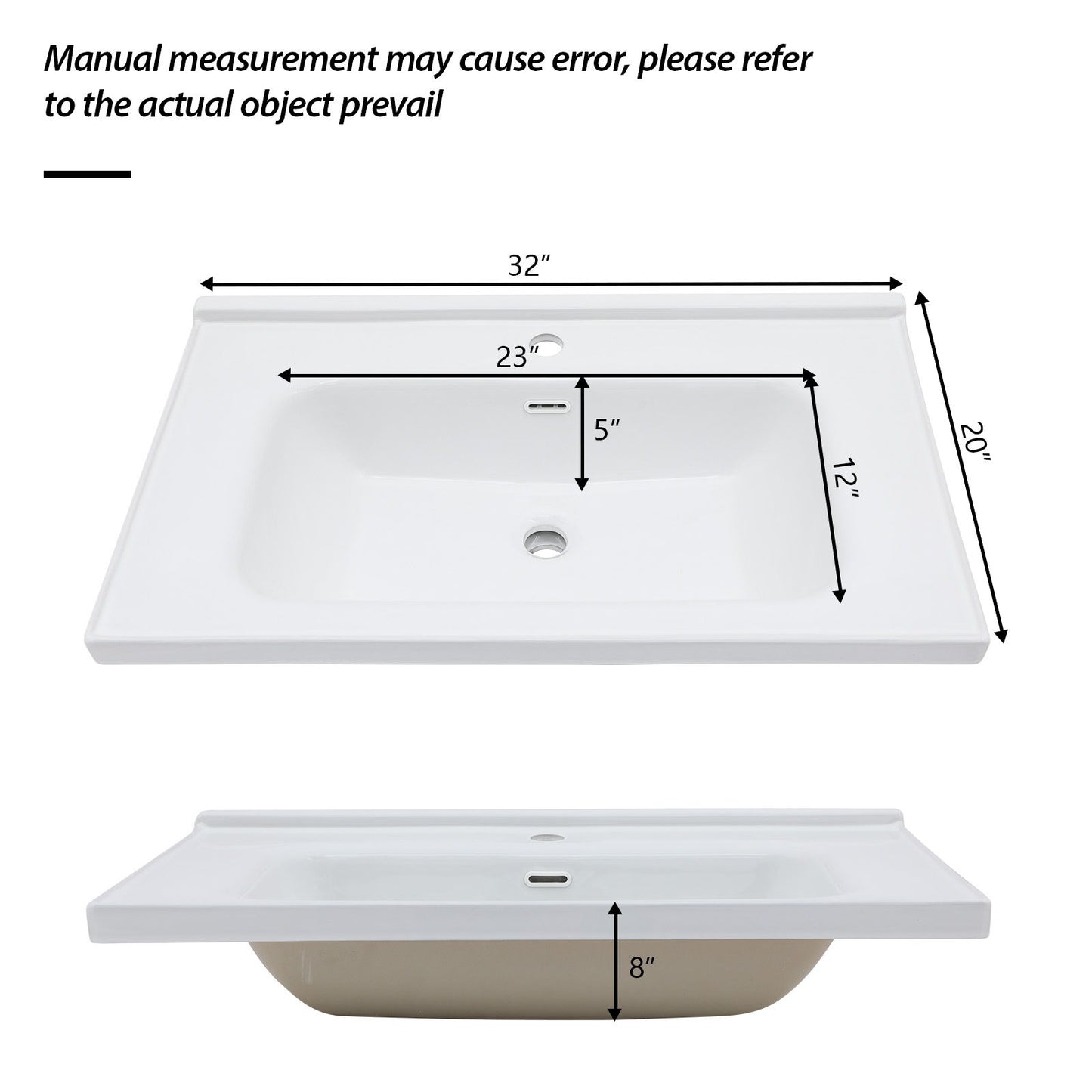 Modern Rectangular Vanity Top With Overflow For Bathroom Daily Nest