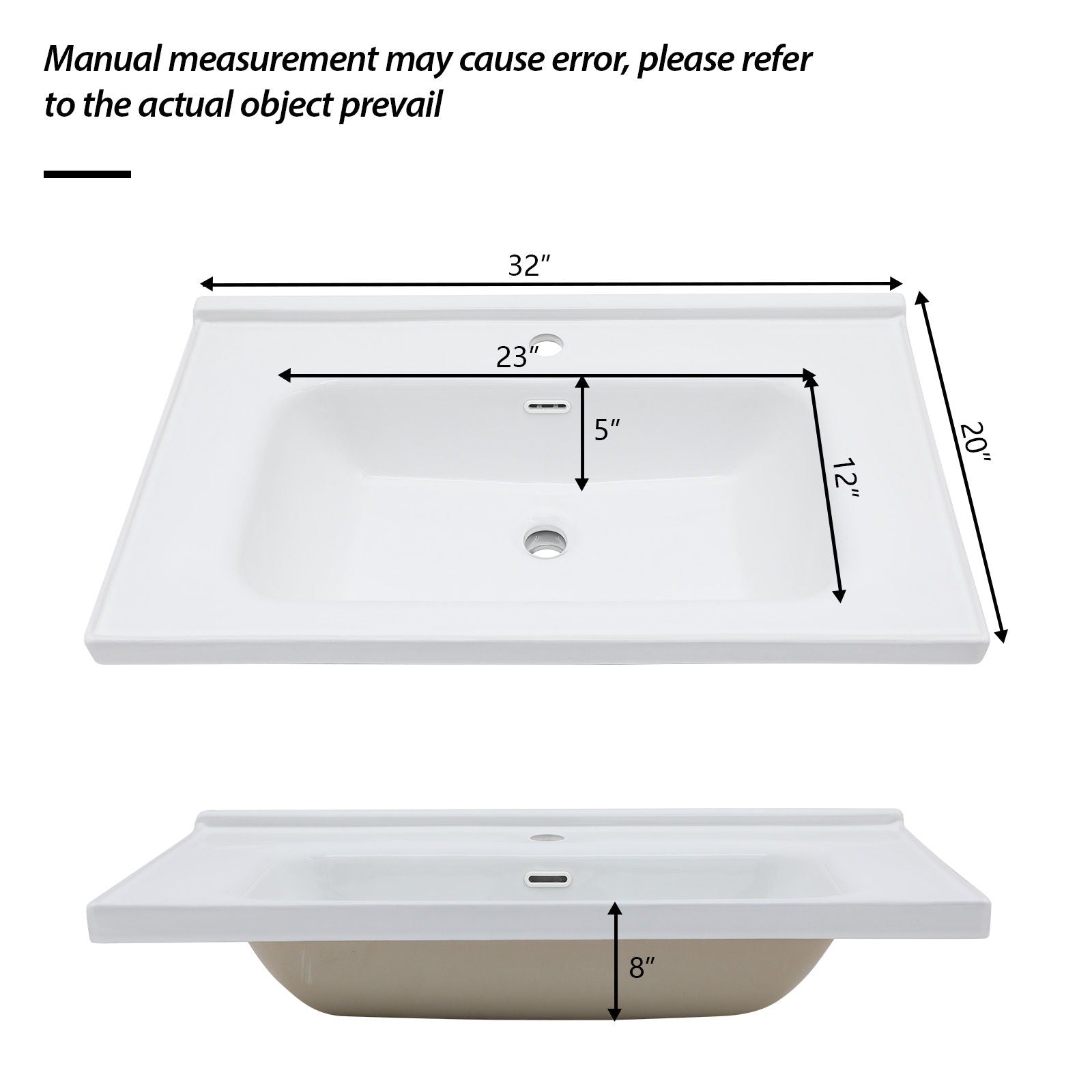 Modern Rectangular Vanity Top With Overflow For Bathroom Daily Nest