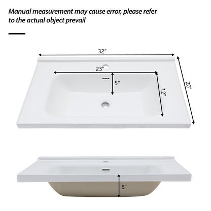 Modern Rectangular Vanity Top With Overflow For Bathroom Daily Nest