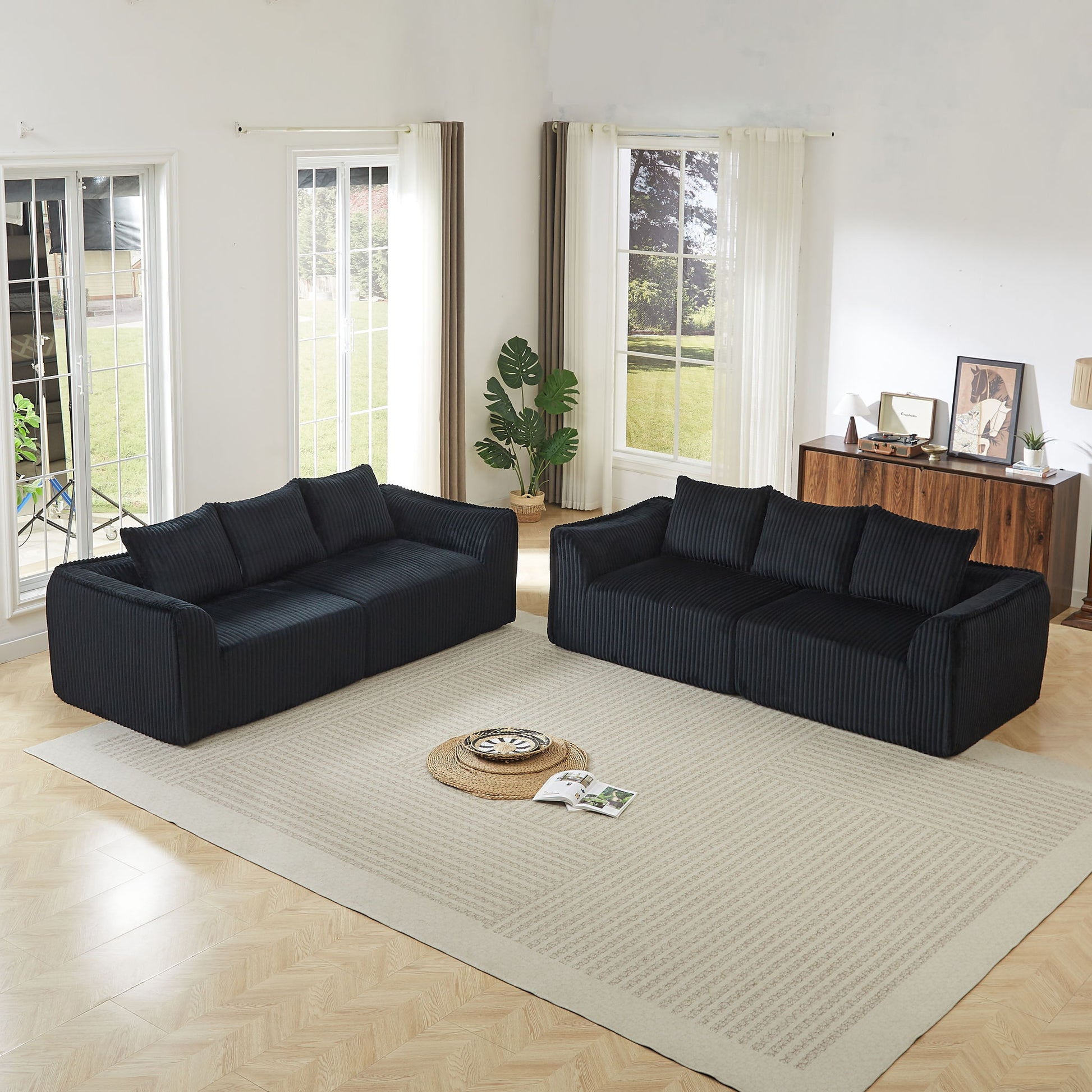 Minimalist Set With Curved Lines & Gently Sloped Backrest Home Essentials