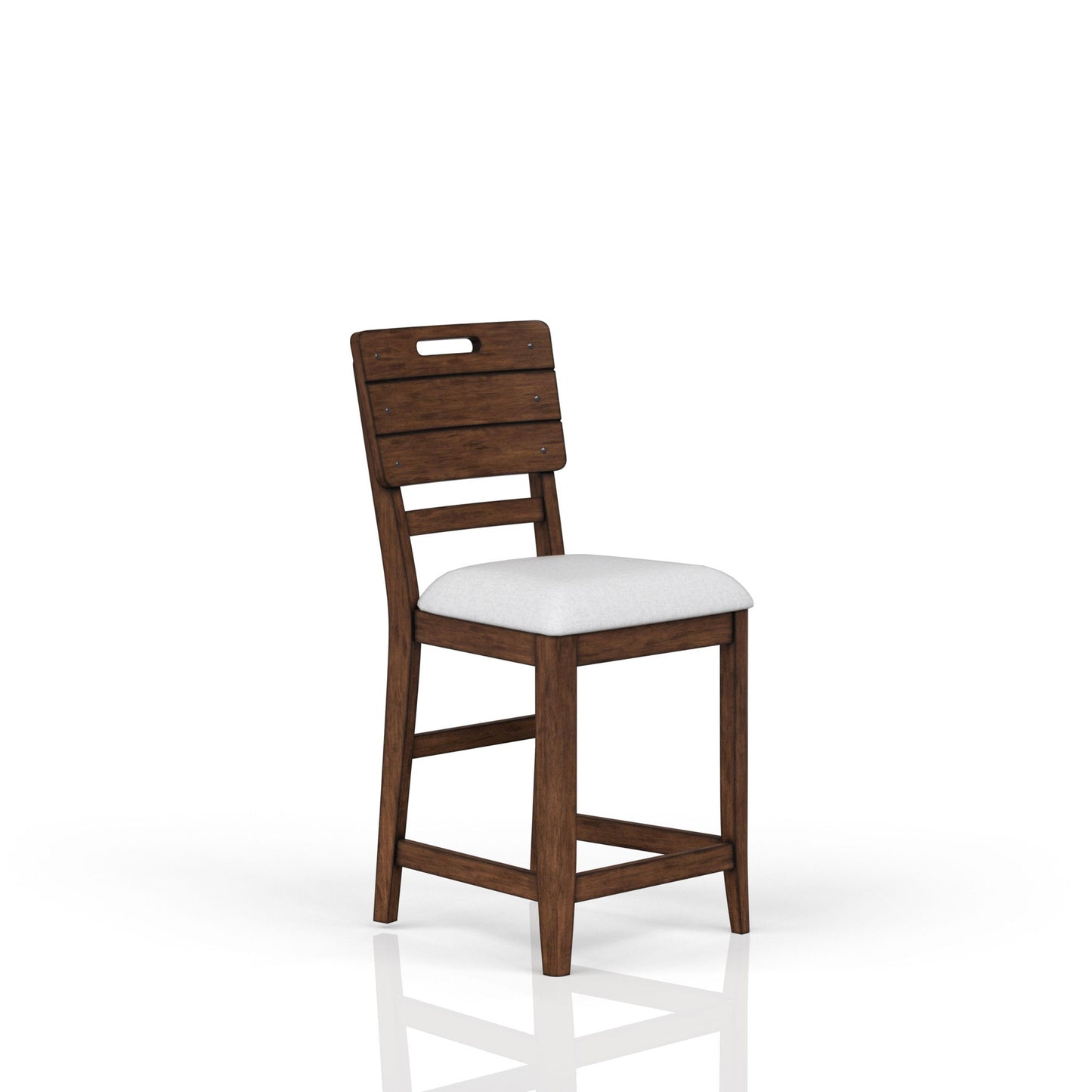Casual Counter Stool Contrasting Upholstered Seat (Set of 2) - Brown Bernards Furniture