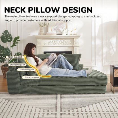 Semi Circular 2 In 1 Sofa Bed With Neck Pillow Home Essentials