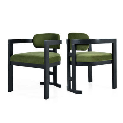 Stylish Indoor Upholstered Wood Dining Chair (Set of 2) Noble House