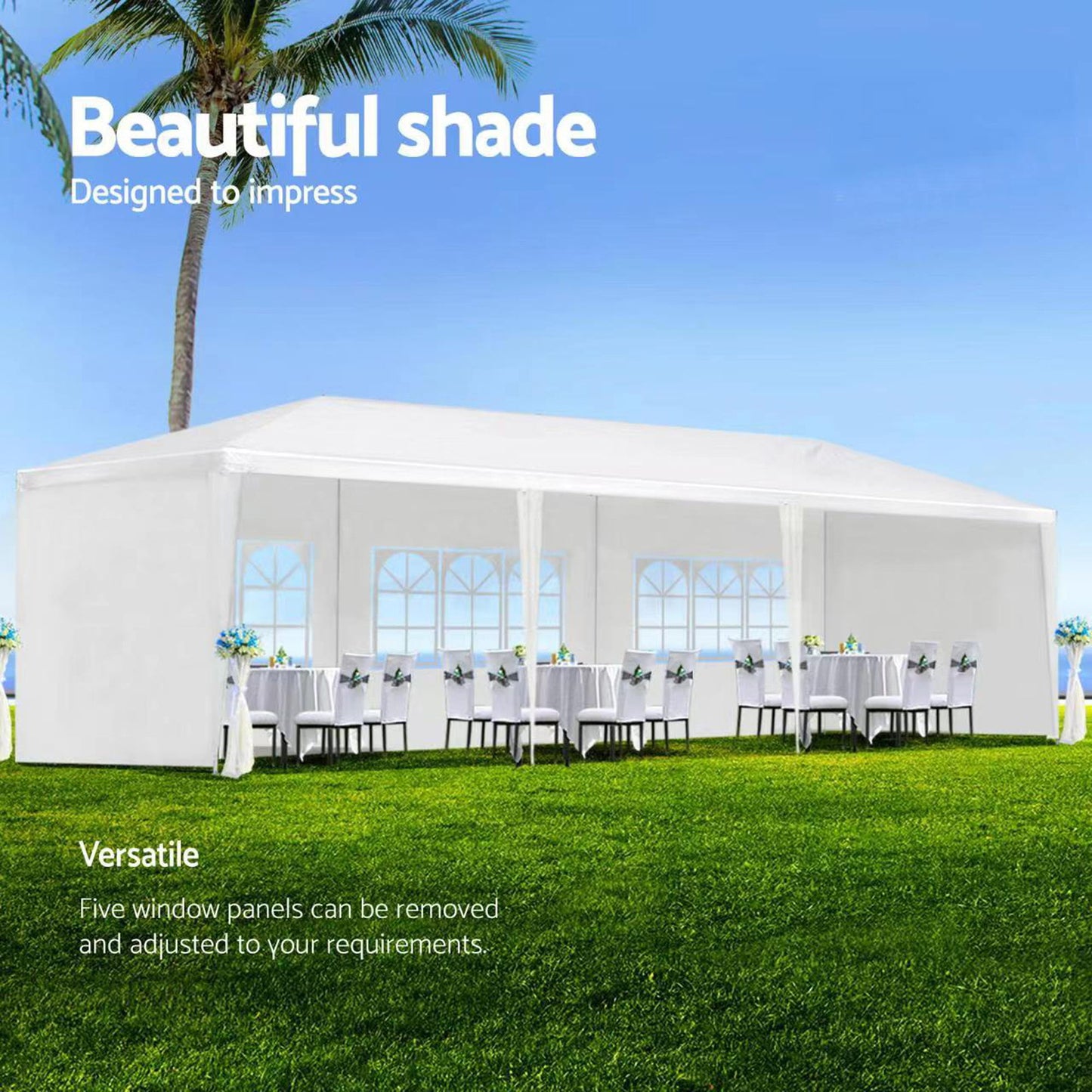 10X30' Wedding Party Canopy Tent Outdoor Gazebo With Removable Sidewalls Home Essentials