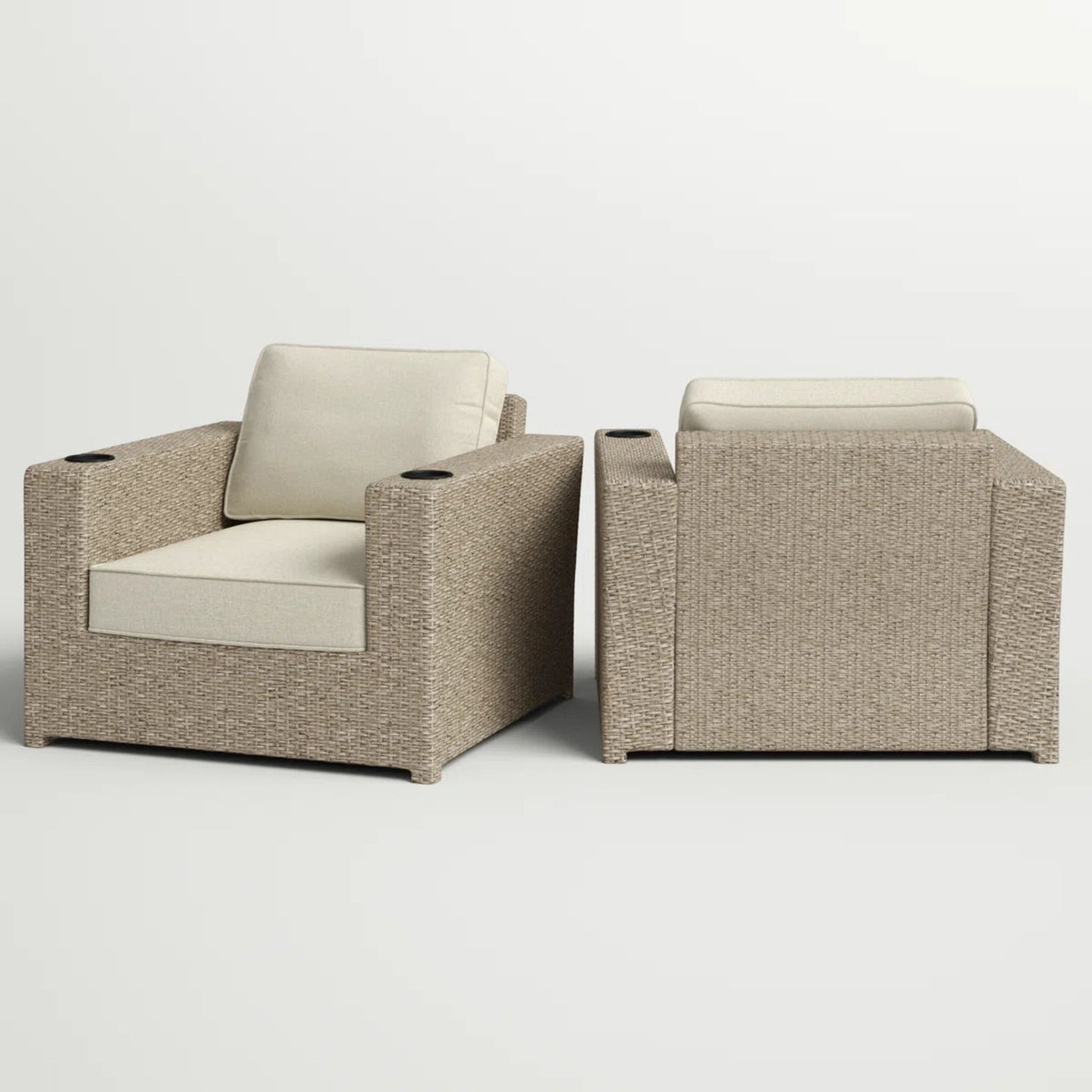 Outdoor Lounge Chairs With Cushions, Weather Resistant - Gray Mix LSI Patio Furniture