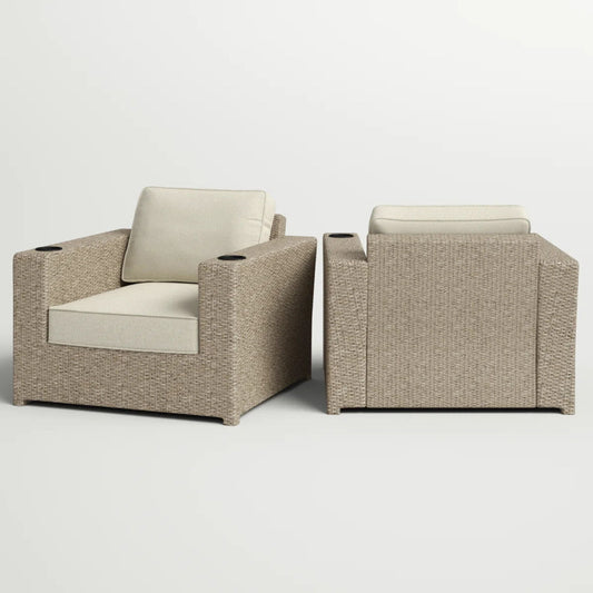 Outdoor Lounge Chairs With Cushions, Weather Resistant - Gray Mix LSI Patio Furniture
