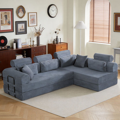Modern L-Shape Modular Sectional Sofa, Compressed Design Home Essentials