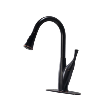 Kitchen Faucet With Pull Out Sprayer - Oil-Rubbed Bronze Daily Nest