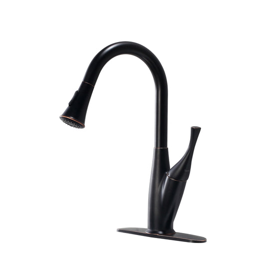 Kitchen Faucet With Pull Out Sprayer - Oil-Rubbed Bronze Daily Nest