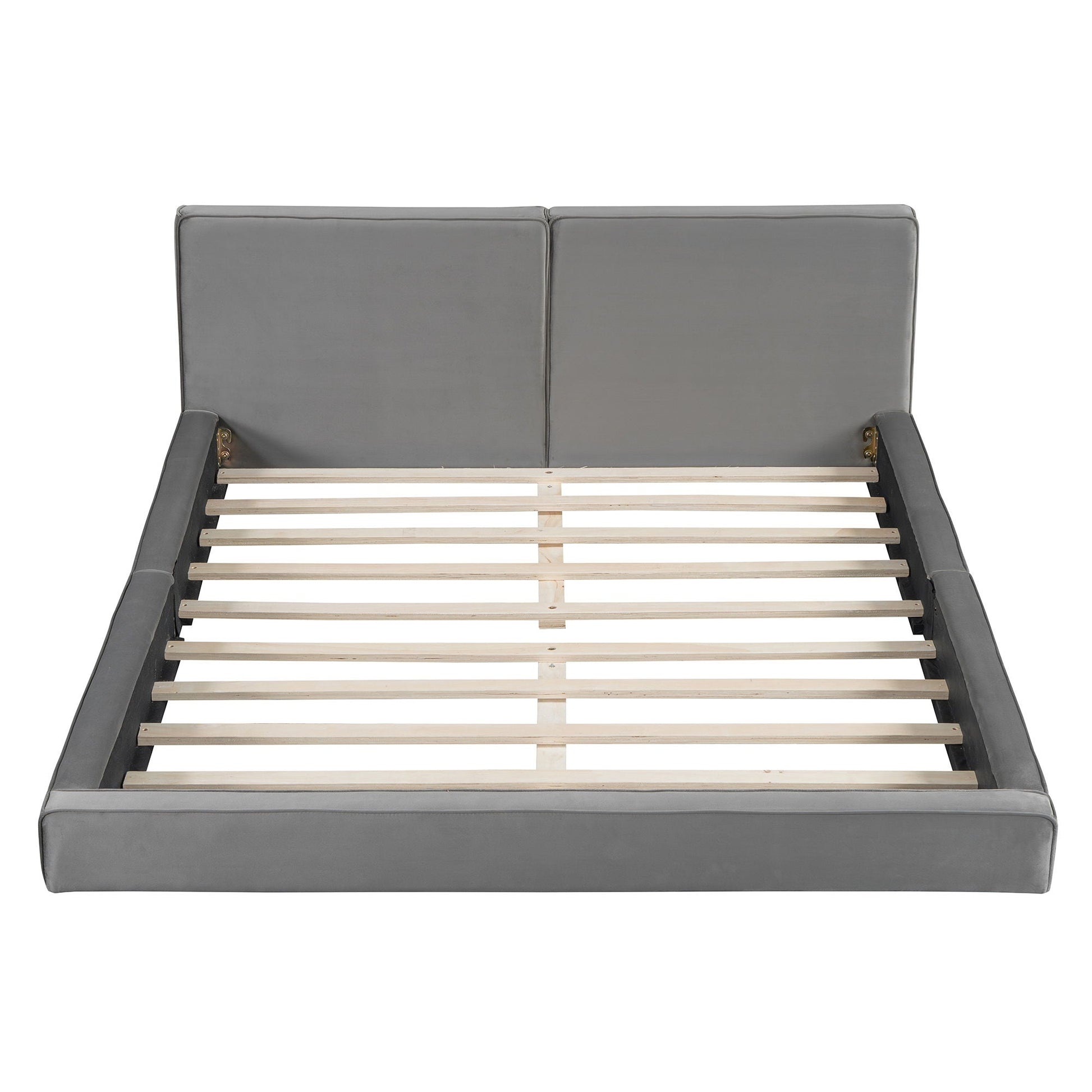 Upholstered Platform Bed, Grounded Bed With Solid Frame Halcyon Home