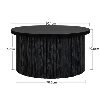 Coffee Table, Round Coffee Table, Modern Side Tables Accent End Table For Living Room, Apartment - Black Home Essentials