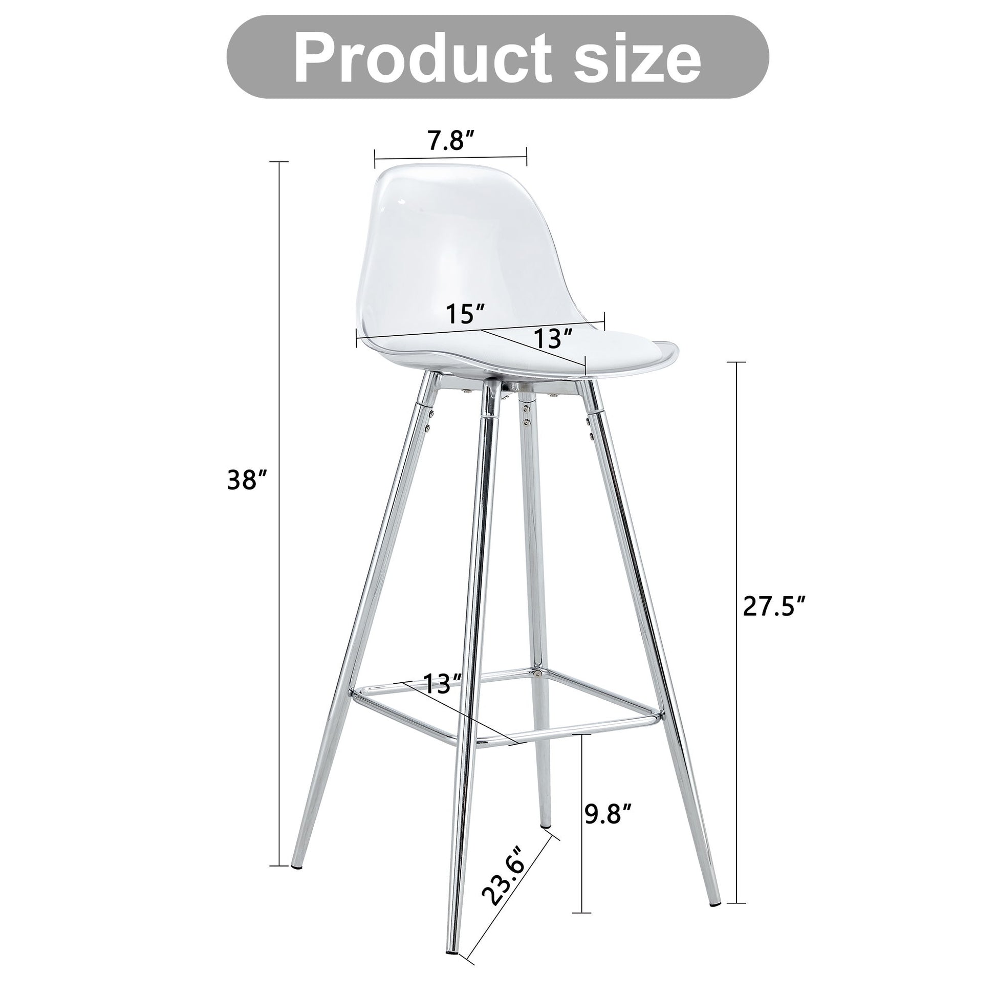 Stylish Upholstered Bar Chairs With Metal Leg Home Essentials