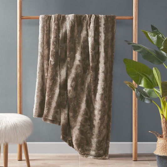 Zuri - 66" x 90" Blanket - Brown Madison Park