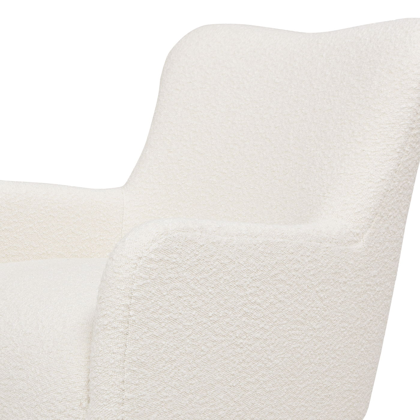 Nimbus - Curved Accent Chair - Ivory White Jennifer Taylor Home
