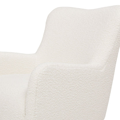 Nimbus - Curved Accent Chair - Ivory White Jennifer Taylor Home