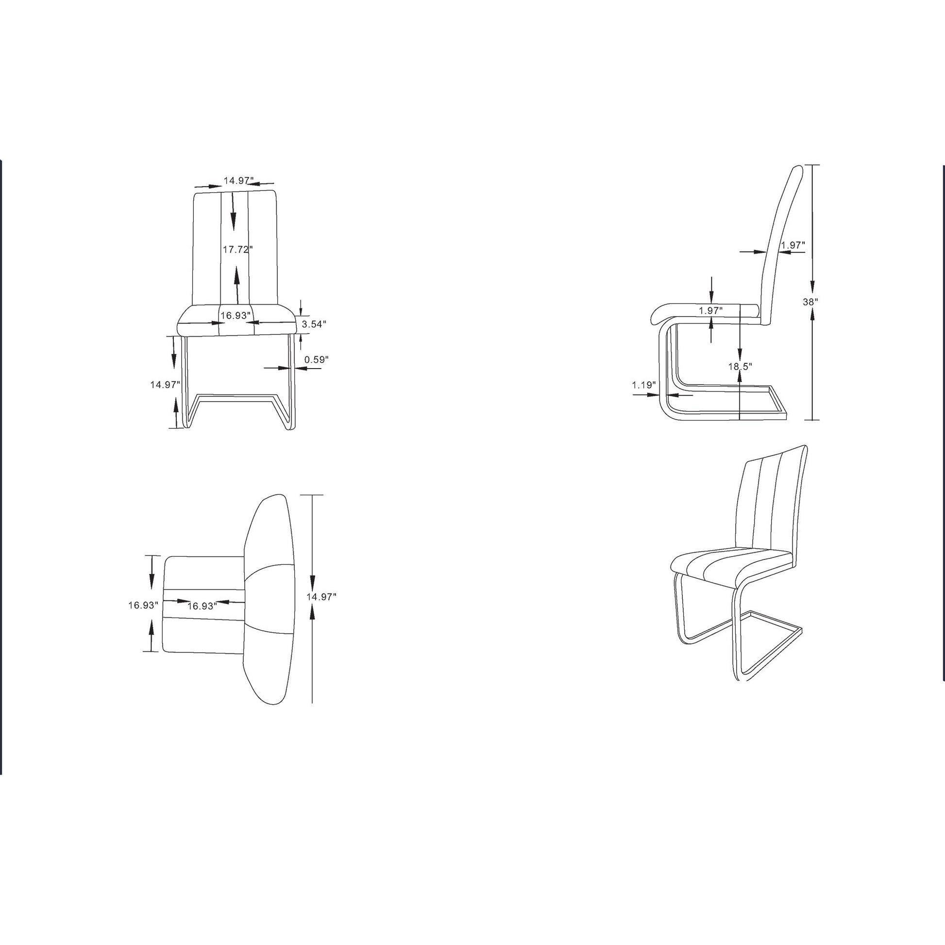 Altis - Dining Chair (Set of 4) Global Furniture USA
