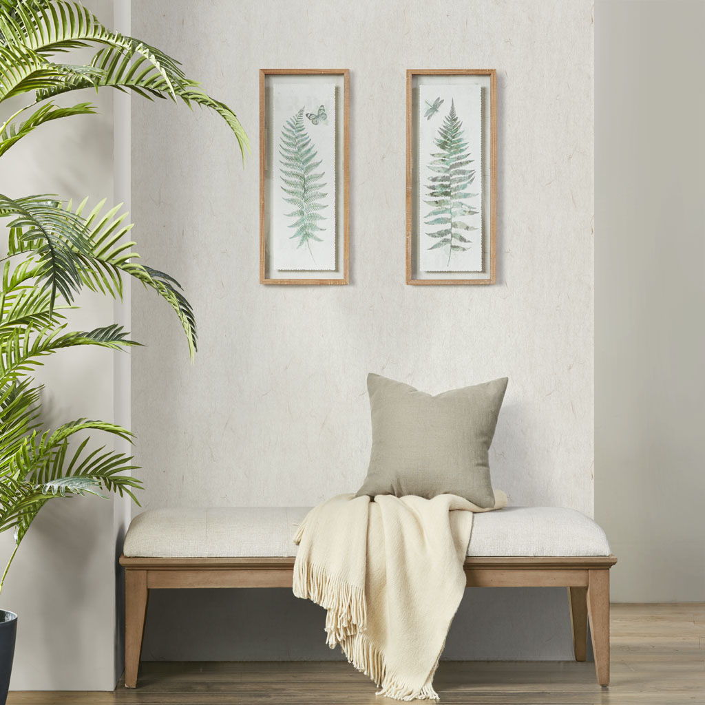 Linden Fern Framed Wall Decor (Set of 2) - Natural