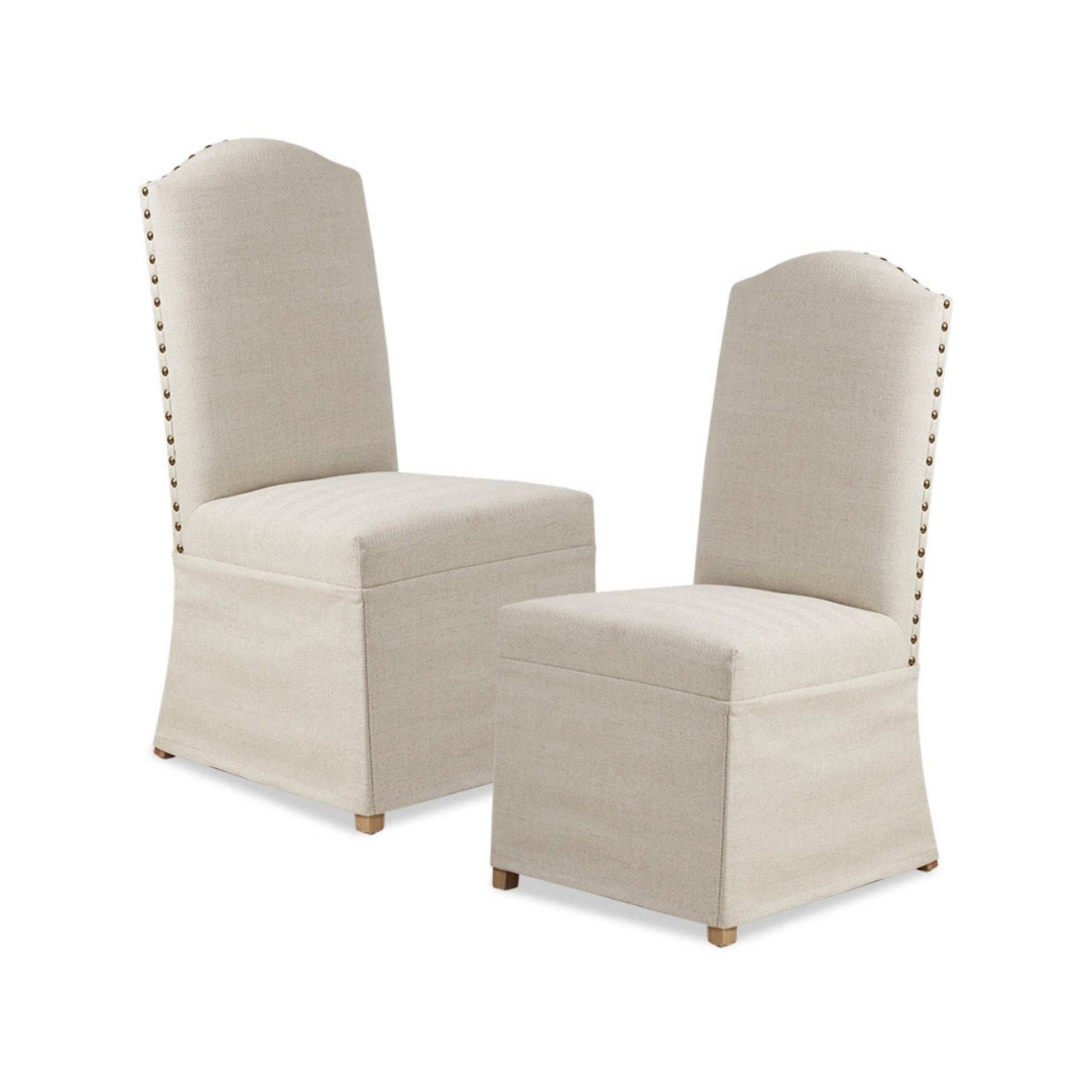 Dining Chair With Skirts (Set of 2) - Beige JLA