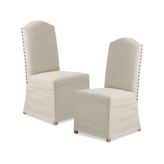 Dining Chair With Skirts (Set of 2) - Beige JLA