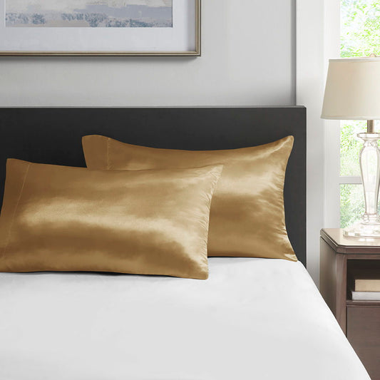 King Pillowcases (Set of 2) - Gold