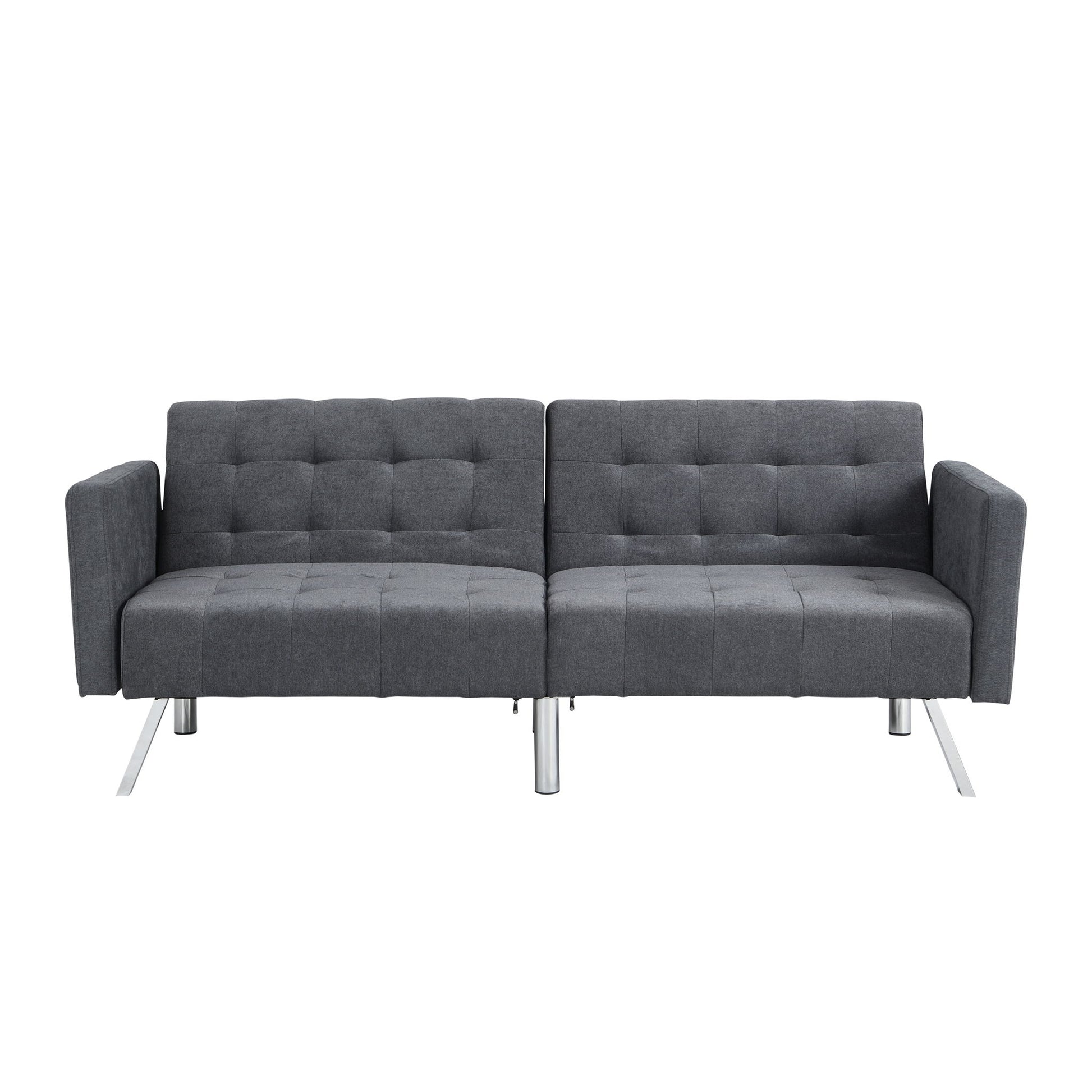 Futon Sofa Bed Convertible Folding Lounge Couch, Armrests Home Essentials