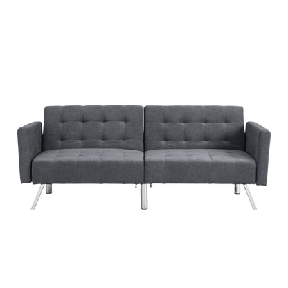 Futon Sofa Bed Convertible Folding Lounge Couch, Armrests Home Essentials