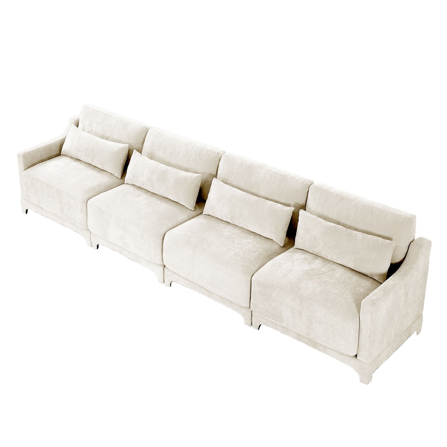 Elegant Sofa With Ergonomic Design And Lumbar Pillows Home Essentials
