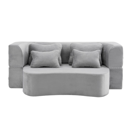 Modern Floor Sofa With 4 Pillows Home Essentials