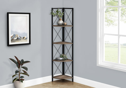 Bookshelf, Bookcase, Etagere, Corner, 4 Tier, Office 8th Street