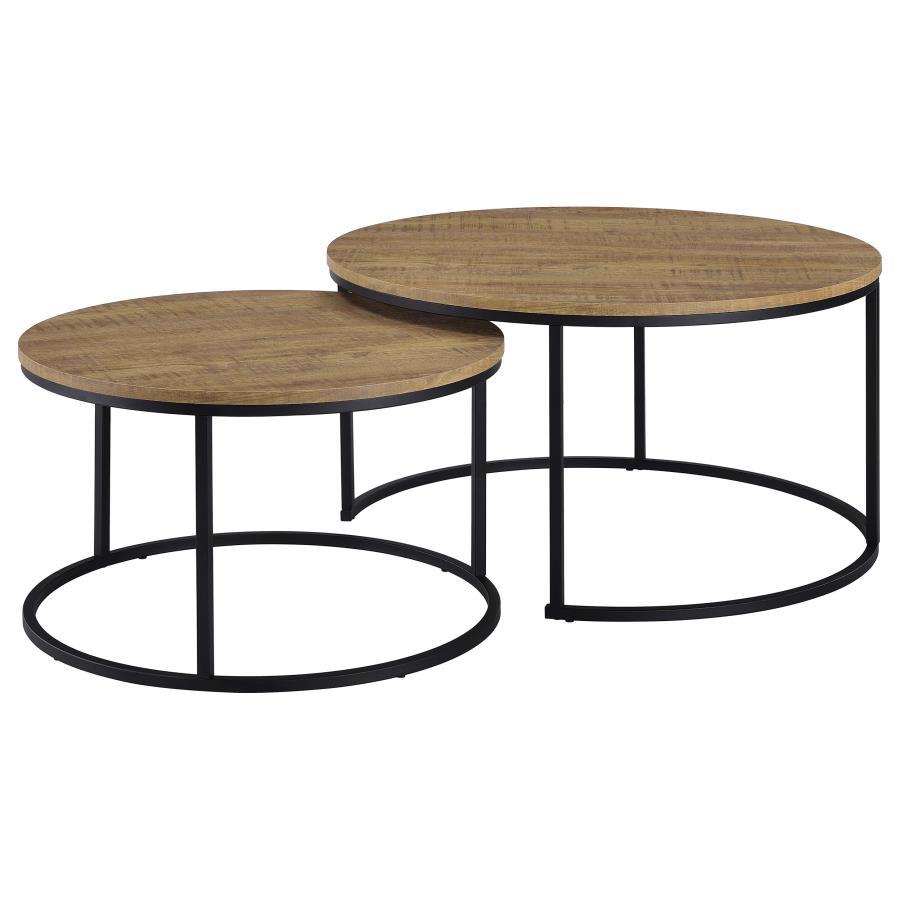 Lainey - 2 Piece Round Nesting Coffee Table - Mango Coaster Fine Furniture