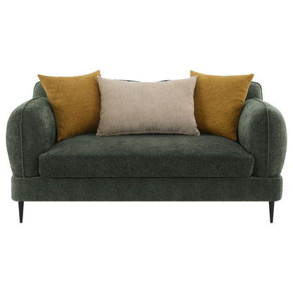Jade - Chenille Upholstered Modern Track Arm Loveseat Coaster Fine Furniture