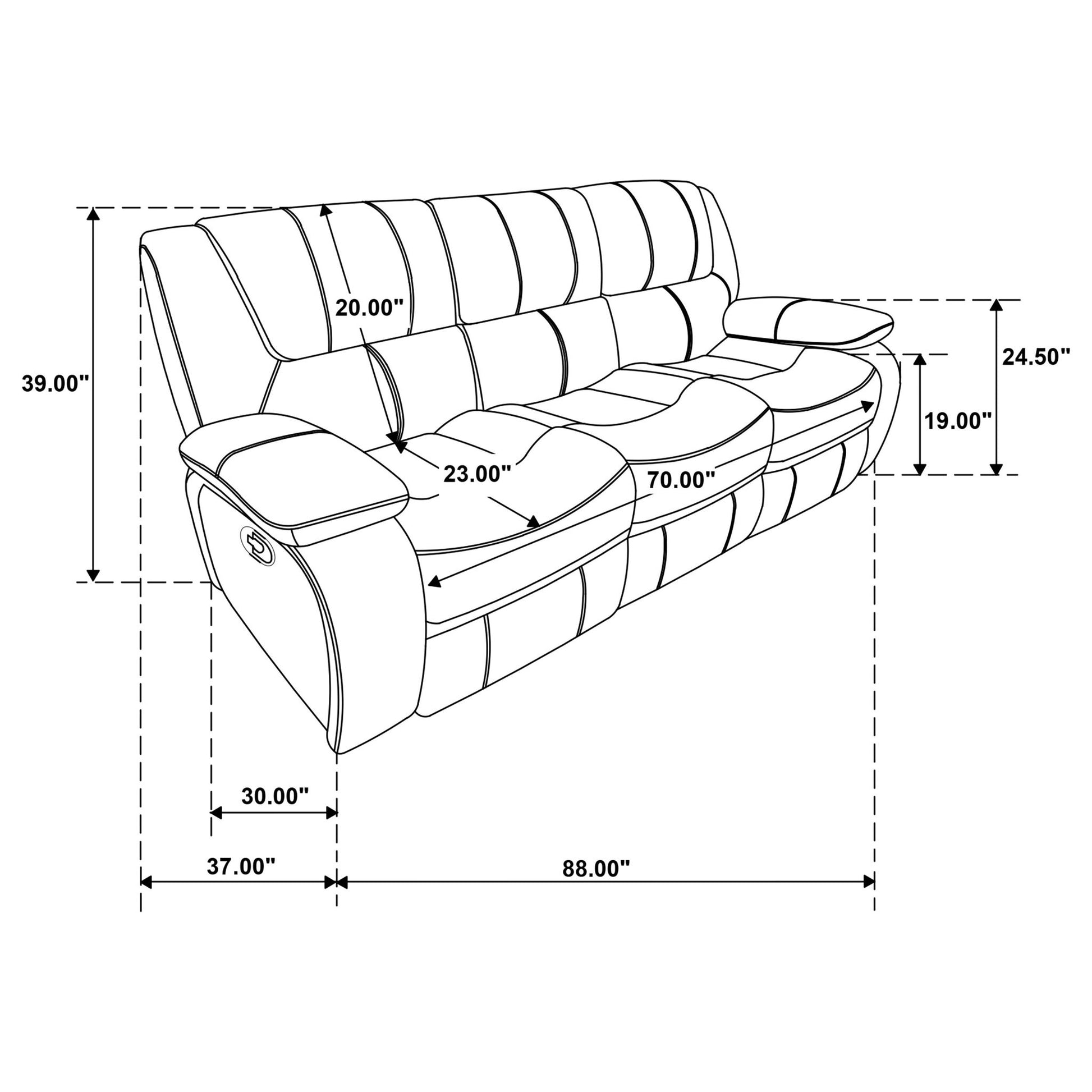 Elodie - Reclining Sofa Set With Manual Recline Furniture Max