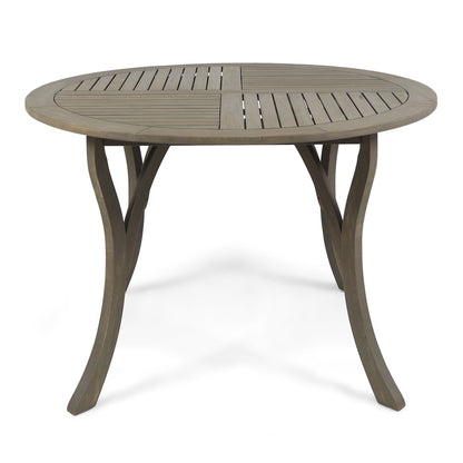 Hermosa - Outdoor Acacia Wood Table Circular Design Noble House