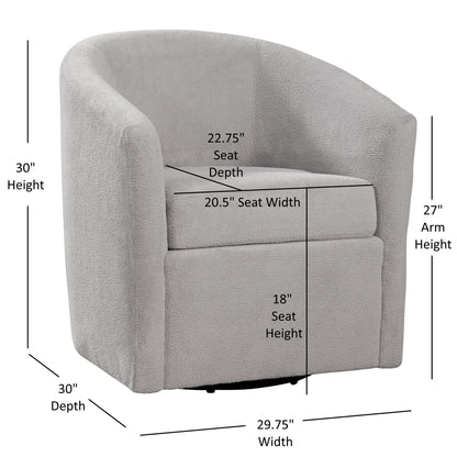 Oaklynn - Barrel Style Swivel Accent Chair Ridgecrest Home