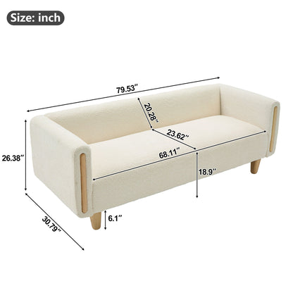 3 Seater Sofa With Armrests For Living Room Noble House