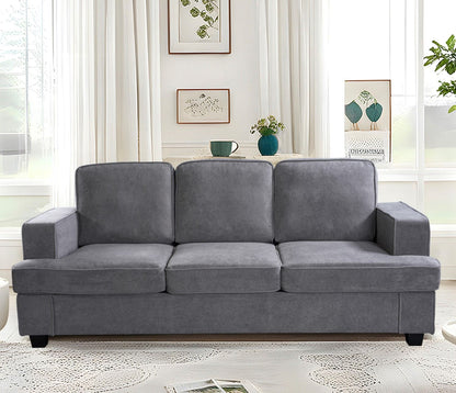 Modern Sofa, Comfortable 3 Seater Couch With Deep Seating, Loose Back Cushions, Wide Arms US Pride