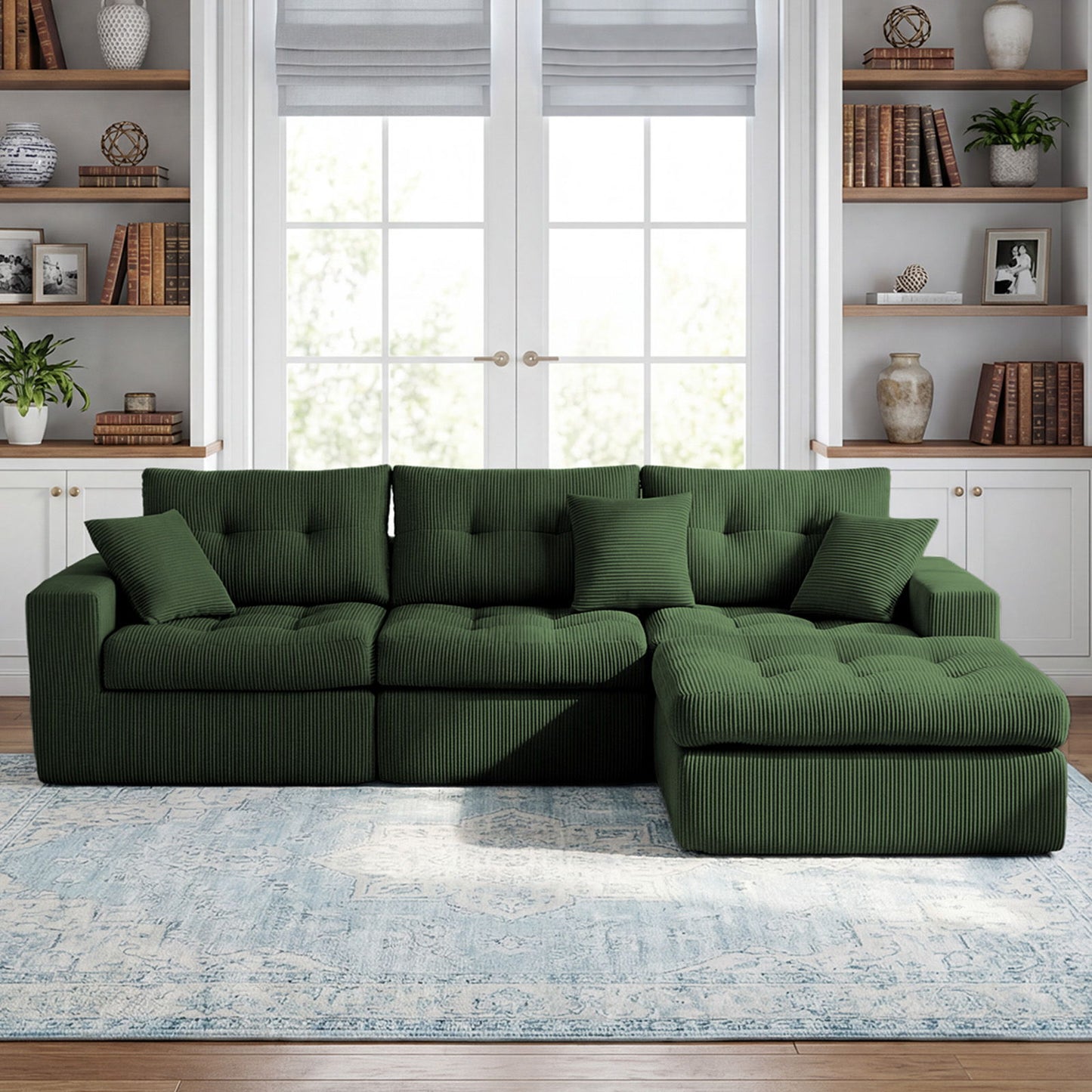 Corner Chaise L-Shaped Sectional Sofa Bed Home Essentials