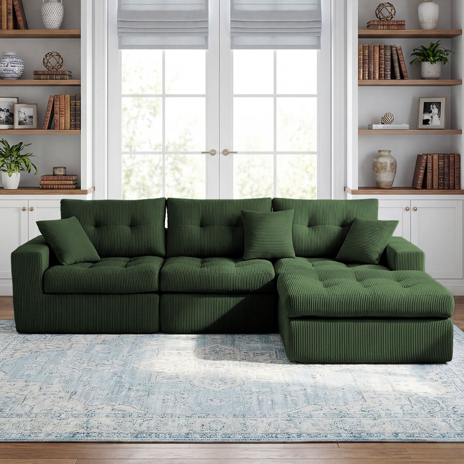 Corner Chaise L-Shaped Sectional Sofa Bed Home Essentials