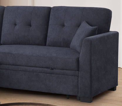 Sectional Sofa Bed - Dark Blue Home Essentials