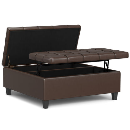 Harrison - Upholstered Coffee Table Storage Ottoman Simpli-Home