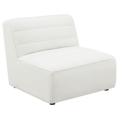 Bonnie - Upholstered Armless Chair With Channel Tufting - Ivory Furniture Max