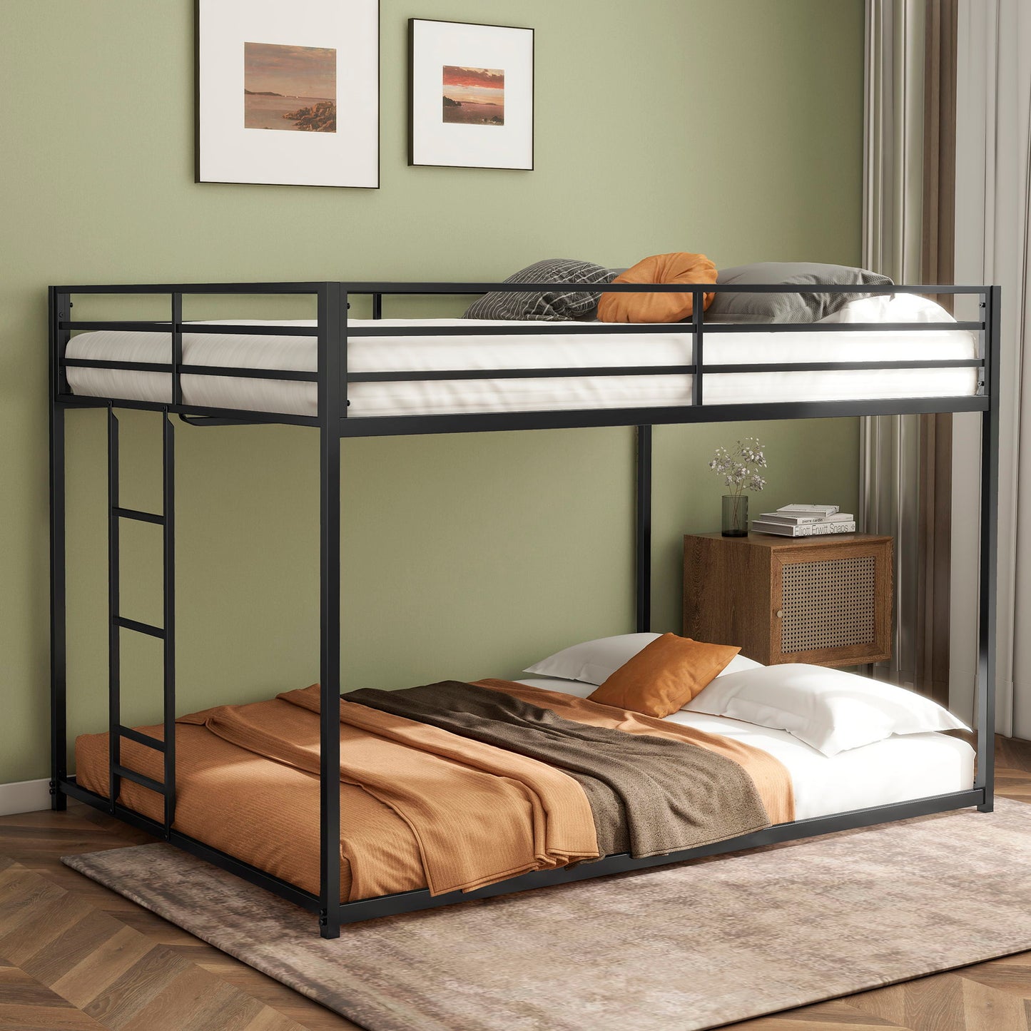 Adam - Full Over Full Bunk Bed - Black House & Home Furniture