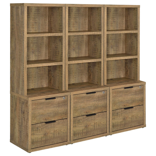 Geary - 3 Piece Wall Unit Bookcase Set With USB Storage Furniture Max