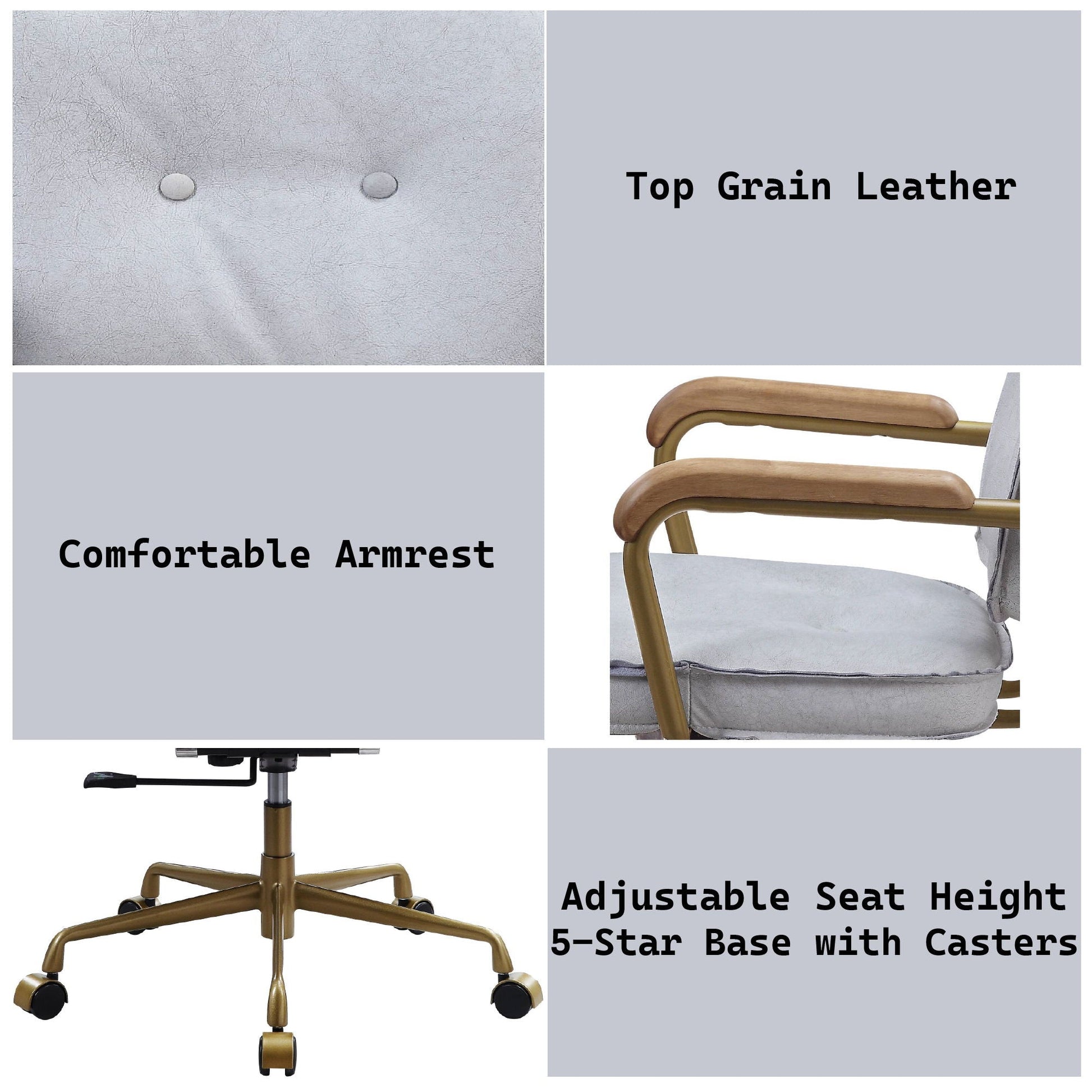 Siecross - Top Grain Leather Office Chair Acme